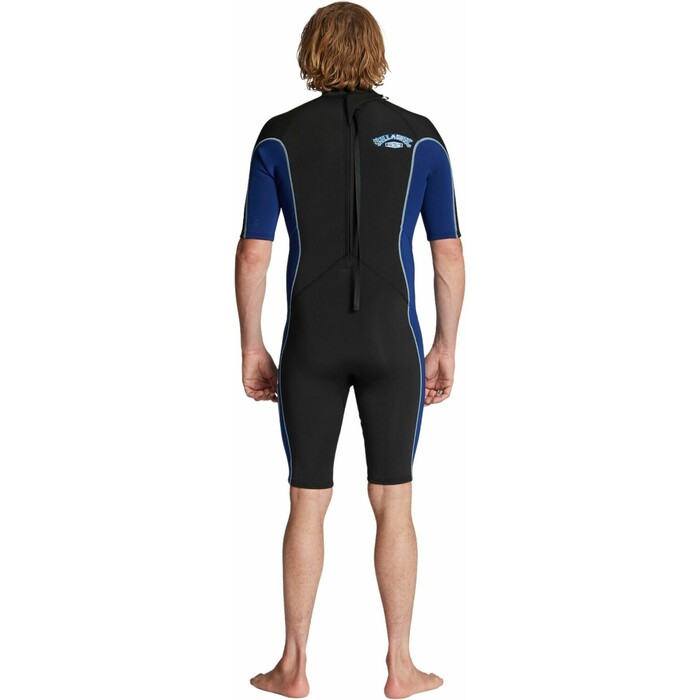 2024 Billabong Mens Absolute 2mm Flatlock Back Zip Shorty Wetsuit ABYW500117 - Dark Royal